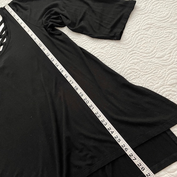 Cable and Gauge Scoop Neck Lattice Back 3/4 Length Sleeve Size Large Top - Picture 8 of 16